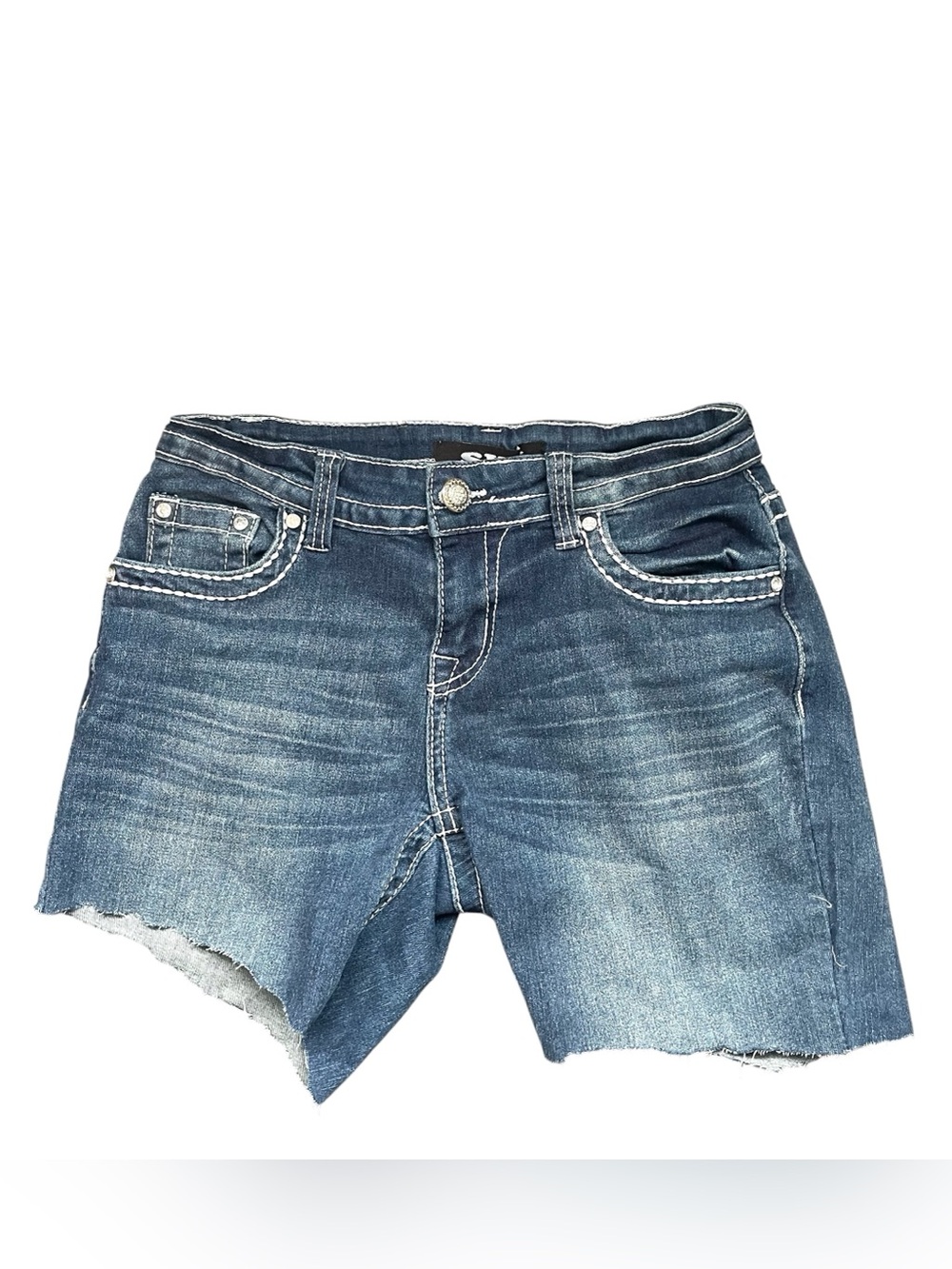 Sky Premium Collection Embellished Angel Wing Distressed Cut Off Shorts Size 3/4